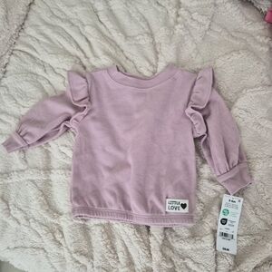 Pink Ruffle Sleeve Baby Top